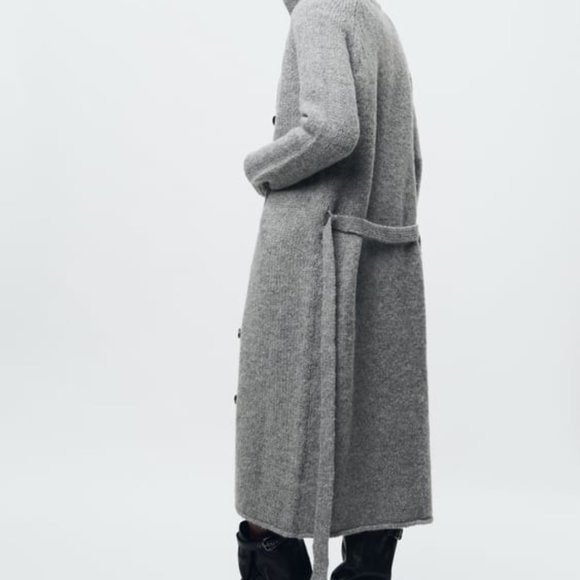 NWT ZARA BELTED LONG KNIT CARDIGAN S, M, L 9598 - Picture 3 of 8
